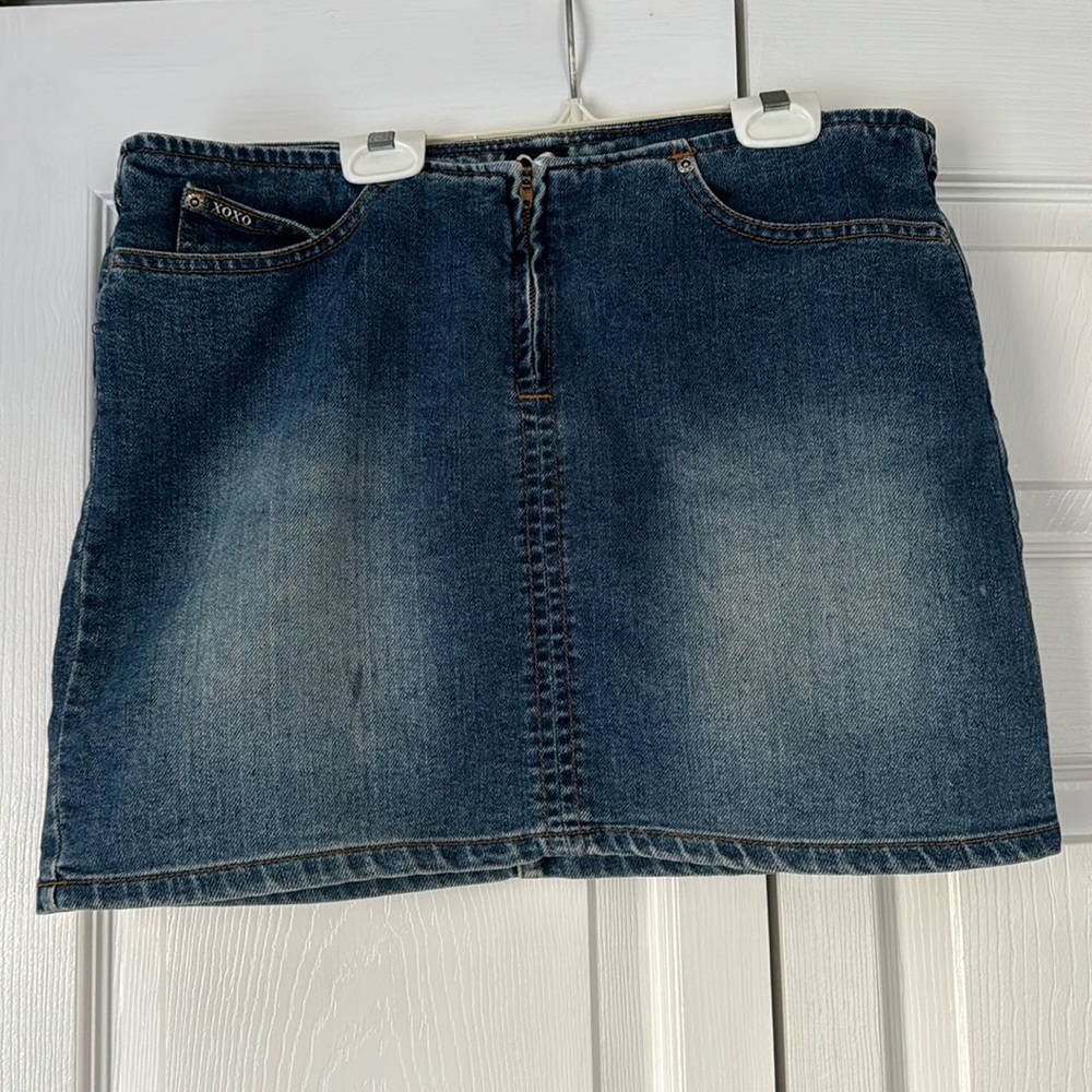 Jean mini skirt